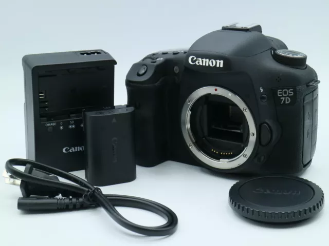 Canon EOS 7D 18.0 MP Digital SLR Camera - Black (Body Only)   #c3863