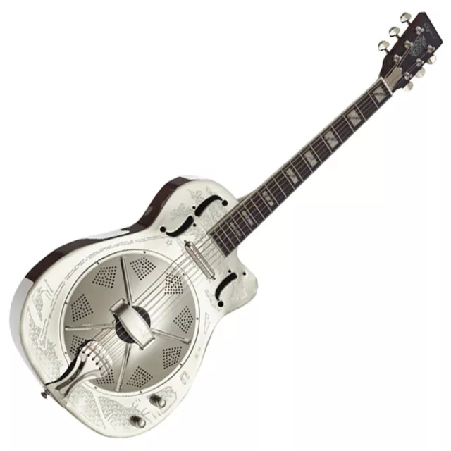 DISC Ozark Slimline Resonator with Cutaway, níquel/acero - dañado