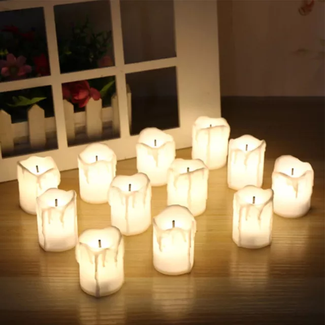 12pcs LED Flameless Electronic Candle Light Night Lamp Wedding Xmas Party Decor