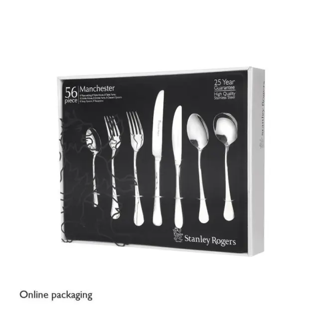 Stanley Rogers Manchester Dinner Formal Setting for 8 Cutlery Set | 56 Piece