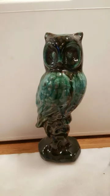 Vintage Hand Painted Blue Mountain Pottery Owl H7.5" vgc 2