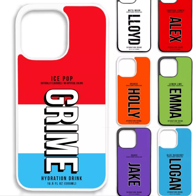 Printed Rubber Clip Phone Case Cover iPhone - Personalised Hydration Drink V1