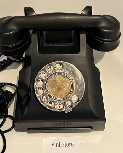 ORIGINAL VINTAGE GPO 332F Bakelite Rotary Telephone. Original junction ...