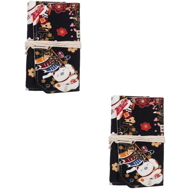 2 PCS Buchhaltungskoffer Stoff Büro Tagebuch Notizblock Abdeckung