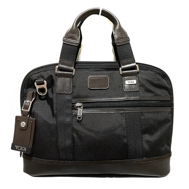 Auth TUMI Alpha Bravo R Compact 222610HK2 Dark Brown TUMI Nylon Leather