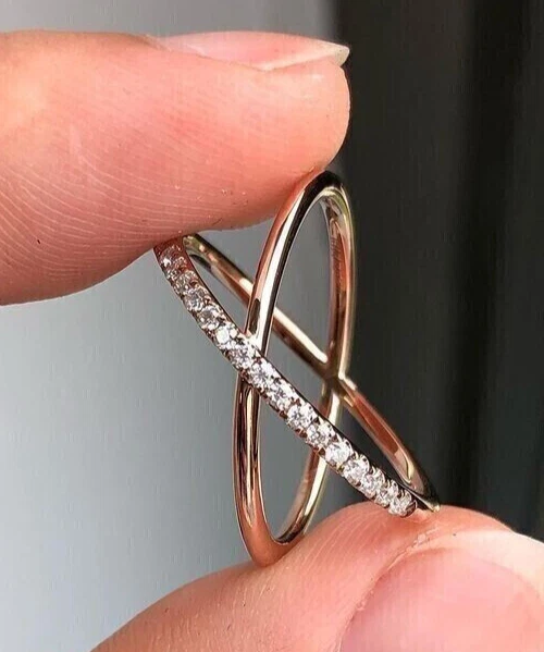 0.5Ct Round Cut Lab Created Diamond Women Engagement Ring 14K Yellow Gold Plated