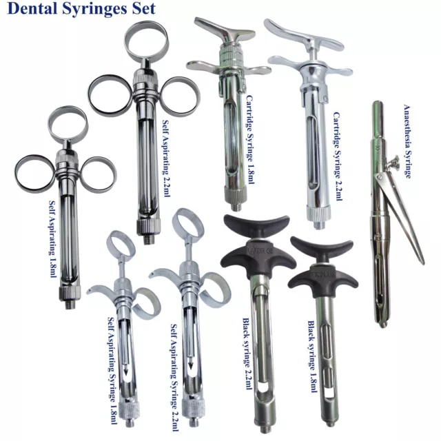 Dentaire Seringues Auto Aspirant Cartouche pour Anesthésie Chirurgical Outils