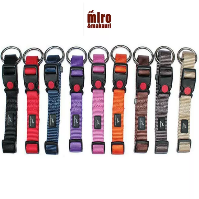 Miro & Makauri Adjustable Nylon Dog Collar Belay Safety Puppy Premium Luxury