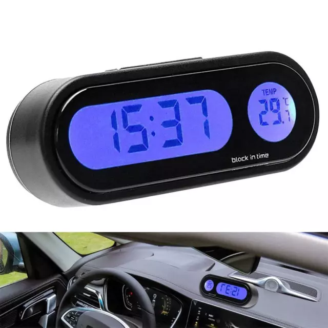 Auto voiture numérique LCD électronique horloge thermomètre montre