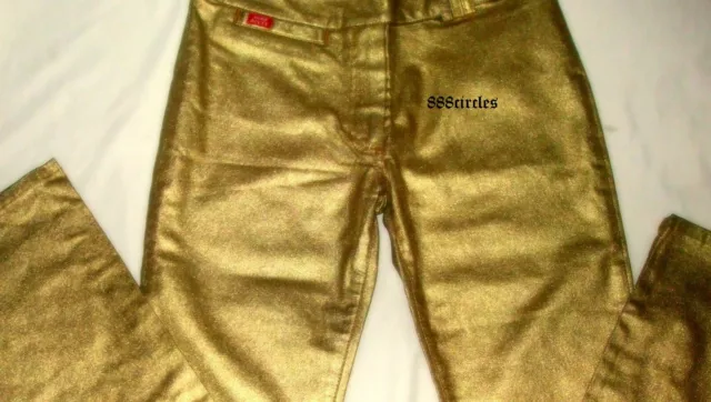 MISS SIXTY Jeans/Hose/Pants W32/L32 g38/40 gold Retro y2k Party Glam Bootcut-Neu