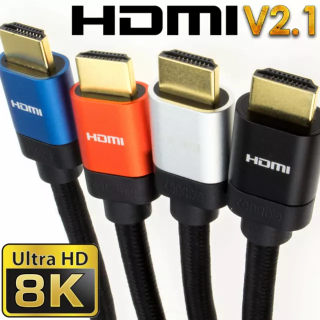 HDMI v2.1 Ultra High Speed HDR 8K/4K 48Gbps Performance Cables SkyQ/XBOX/PS4/PS5