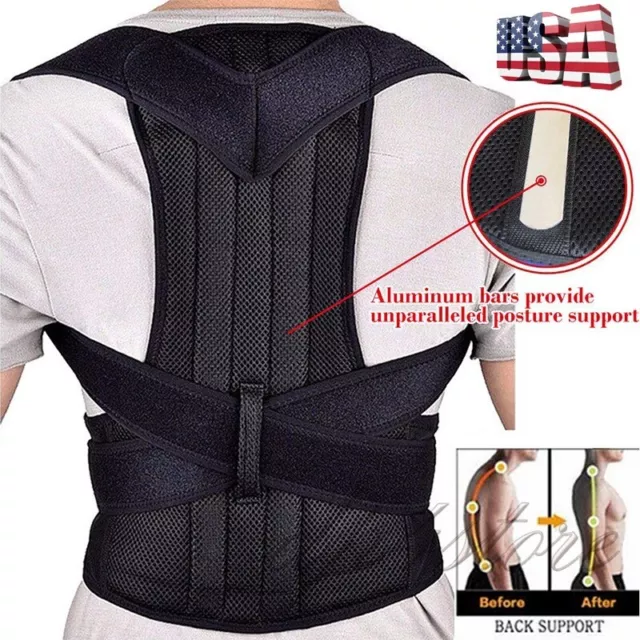 Waist Support Corrector Brace Men/Women Posture Back Lumbar Shoulder Belt Girdle