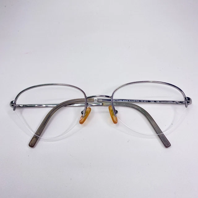 Christian Dior CD 4511 207 Eyeglasses Frames Silver Half-Rim 53-18-135 22279