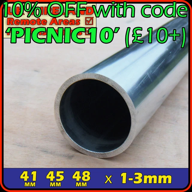 ALUMINIUM ROUND TUBE pipe 41mm 45mm 48mm OD outside diameter seamless ...