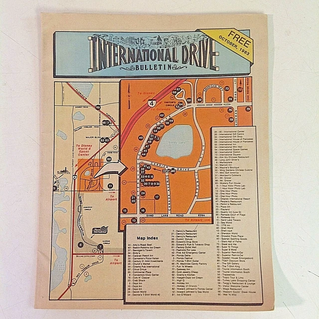 VINTAGE 1983 INTERNATIONAL DRIVE - Vintage 1983 INTERNATIONAL DRIVE BULLETIN Florida Map Guide.webp