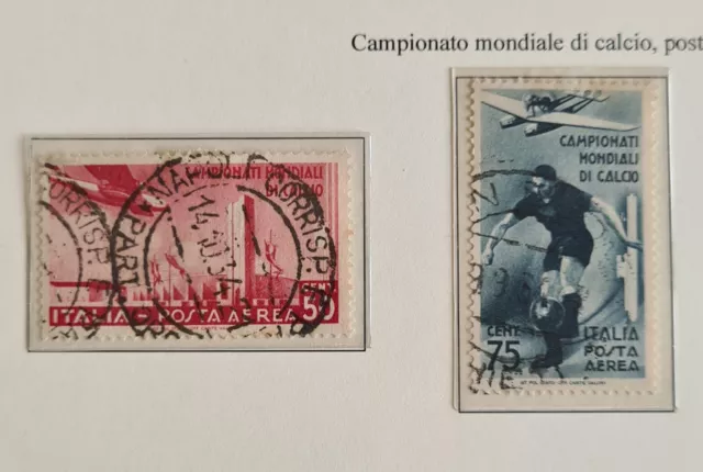 1934 Campionato Mondiale Calcio Posta Aerea Lotto Usato REGNO ITALIA