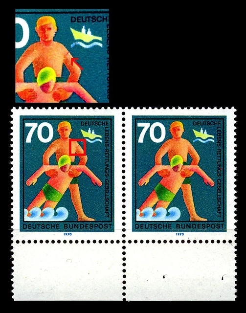 634 II ** (Freiwillige Hilfsdienste) Paar mit Vergleichsstück, postfrisch Luxus