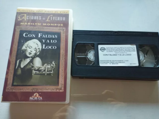 Con Faldas y a lo Loco Marilyn Monroe Tony Curtis - VHS Cinta Tape Español T2