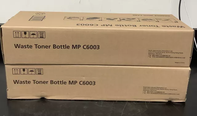 Lot Of 2 GENUINE RICOH WASTE TONER BOTTLE  MP C6003