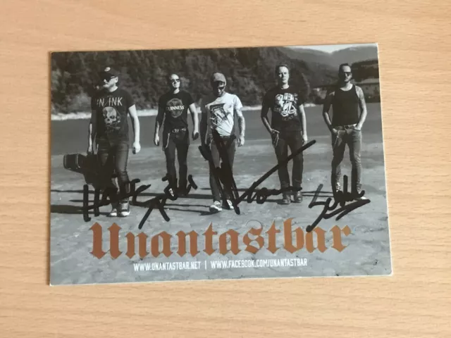 Unantastbar Autogrammkarte orig signiert Schlager Rock Pop #6480