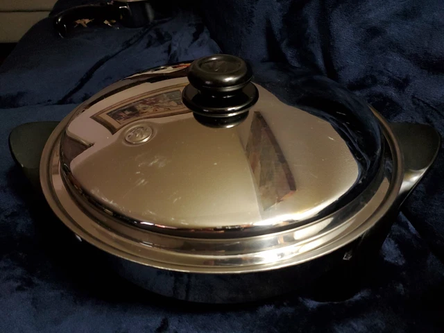 OIL CORE Saladmaster 304/316Ti Titanium SS 12" Electric Skillet w/ Lid, SAO120CU OIL CORE Saladmaster 304/316Ti Titanium SS 12" Electric Skillet w/ Lid, SAO120CU