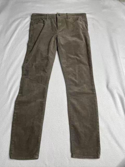 Gap 1969 Always Skinny Corduroy Pants Stretch Size 29 Brown Women’s Zip EUC