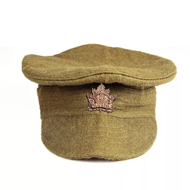 WW1 Canadian/British Trench Cap and Badge - Reproduction (Size 62 CMS) n279