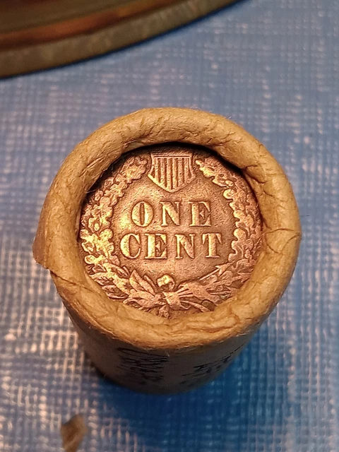 Indian Head/Wheat Back Penny Shotgun Half Roll Prior to 1929-Lot # 849