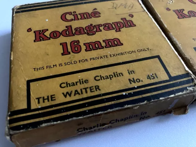 Kodak 16mm Film Reel Lot x 3 Cine Kodagraph # 451 Chaplin, 7070, 4559 GEVAERT 2