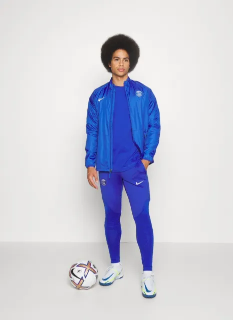 Mens Nike PSG Strike Slim Fit Track Football Pants Trousers Royal Blue Medium