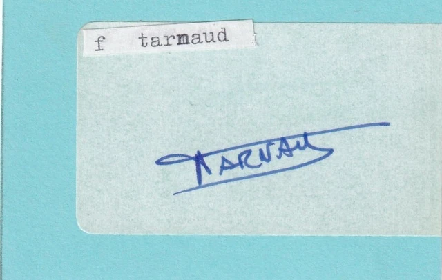 Fabrice Tarnaud - European Tour Golfer Signed Address Label (Laid onto card)