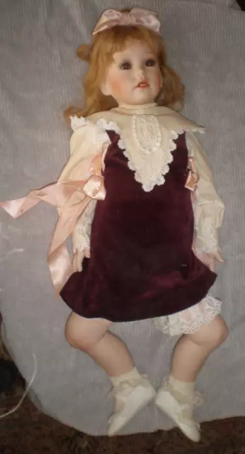 30" Porcelain Doll Shay By Rubert 1992 The Doll Artworks Beautiful Outfit/Shoes