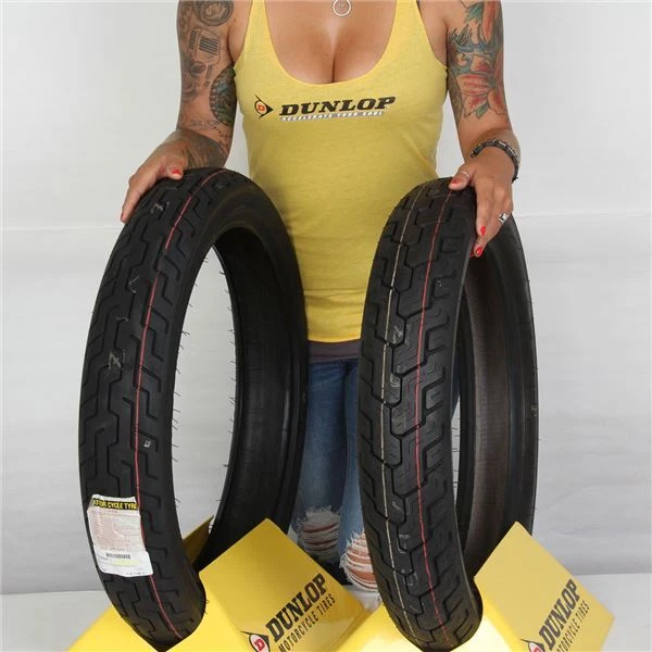 100/90 19, 110/90 18 Dunlop D404 Black Wall Front & Rear Tire Kit - 2 Tires