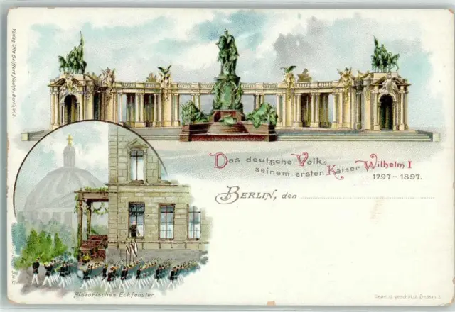 13256839 - 1000 Berlin Mitte Kaiser Wilhelm I. Denkmal Privatganzsache 1897