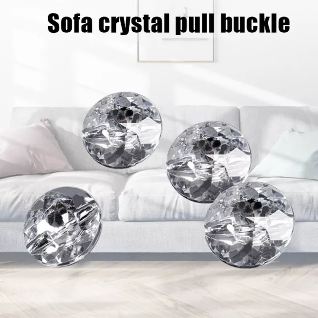 10/20 Clear Crystal Acrylic Rhinestone Sewing Handle Butt Sewing Craft DIY Decor