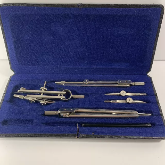 Vintage Tacro Drafting Kit Set Compass Tool #3663 with Case Made in Germany  