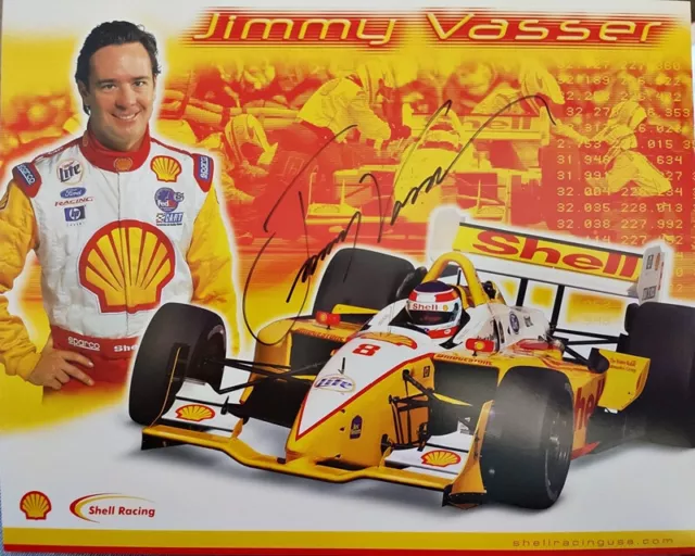 photo carte signée Jimmy Vasser indycar 2002 USA autographe F1 Patrick Racing