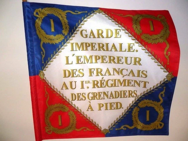 Figurines 70 Mm – Porte-drapeau Et Grognards Napoléon 1er Empire – Bronze Peint – Infanterie Française