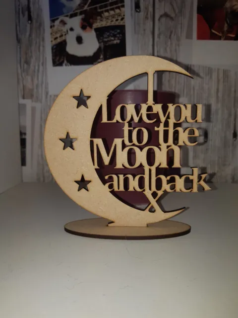 valentines i love you to the moon and back plaque freestanding