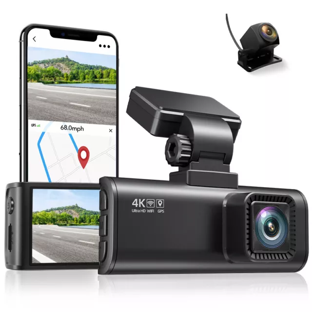 REDTIGER Dash 4K Camera Dash Camera with Parking Monitoring Front and Rear