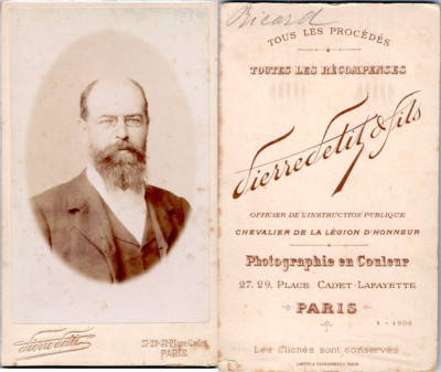 circa 1870 Vintage C CDV Ferdinand Néri Menton Homme nommé Alexandre Beaudoin 