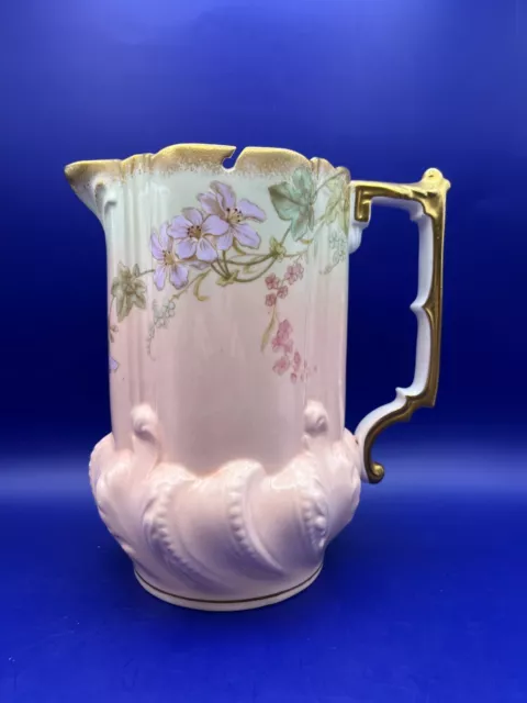 Antique Aynsley Geranium Pattern Jug.