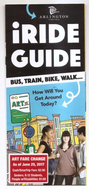 ARLINGTON COUNTY VIRGINIA USA "IRide Guide" Transit, Bike, Walk,