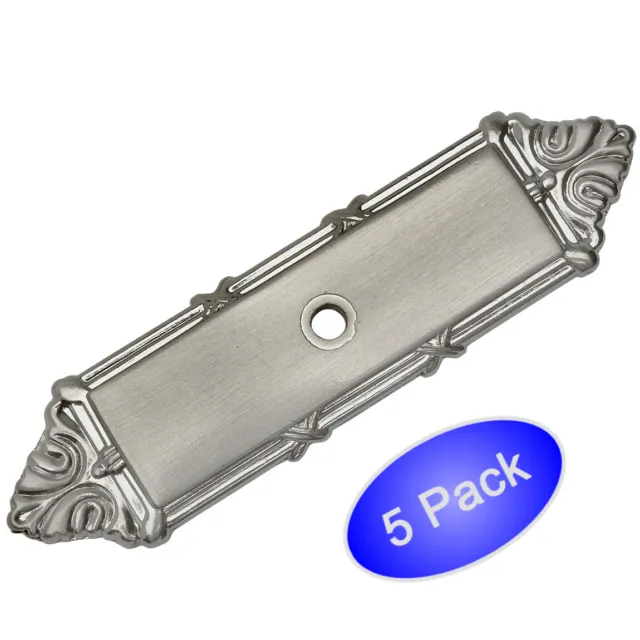 *5 Pack* Cosmas Cabinet Hardware Satin Nickel Cabinet Knob Backplates #9467SN