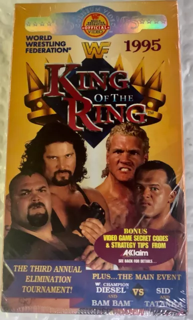 WWF King of the Ring 1995 Limited Edn VHS New Sealed w Collectibl Cards RARE OOP