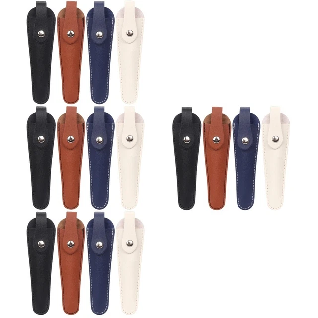 16 tijeras de cuero PU cubierta protector vaina de costura cubierta de costura