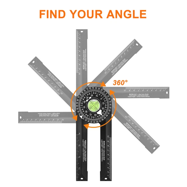 Miter Saw Protractor Angle Finder Gauge Scale For Carpenters Plumbers❤