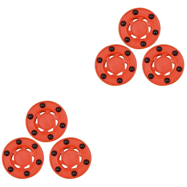 6 pcs  Roller Hockey Game Puck Training Puck Street Hockey Ball for Practicing