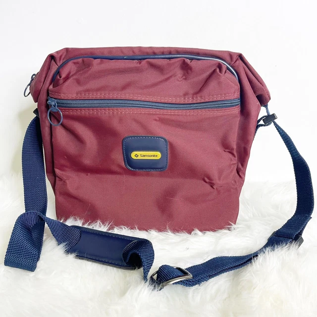 Samsonite Burgundy Travel Bag. Cross Body Carry On Small Personal Item