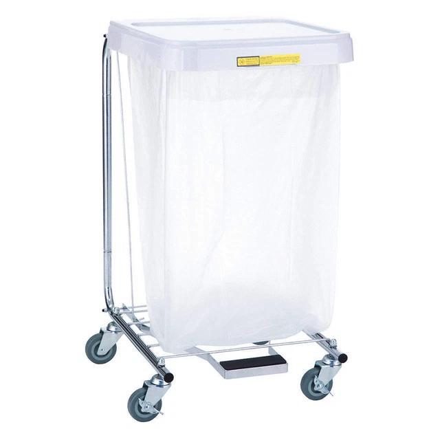 R&B WIRE PRODUCTS INC. 692/32 Laundry Hamper Cart,1 Comp,Gray,3 cu. ft